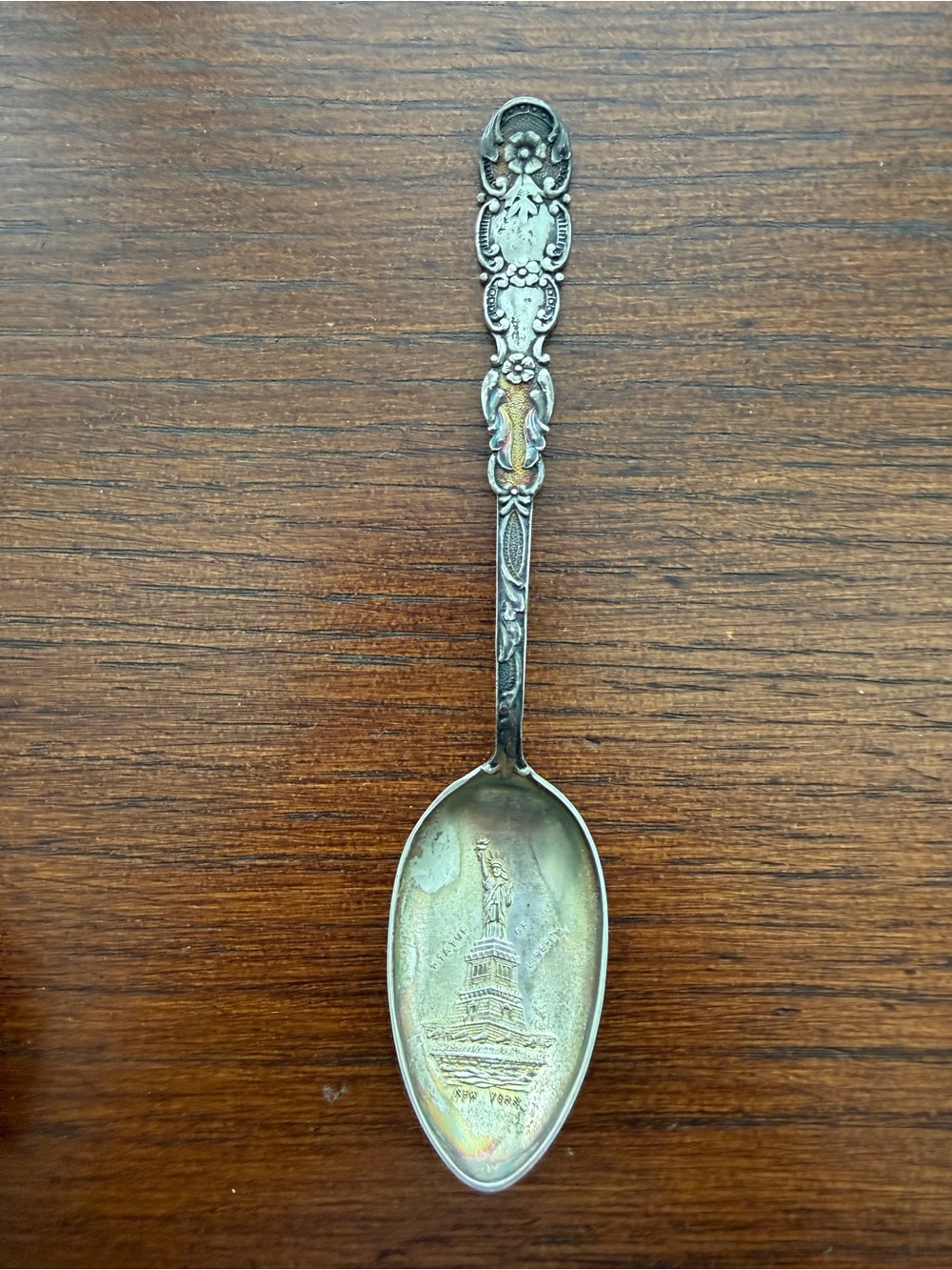Vintage Sterling Silver Spoon New York Statue of Liberty